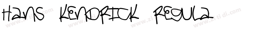 Hans Kendrick Regula字体转换